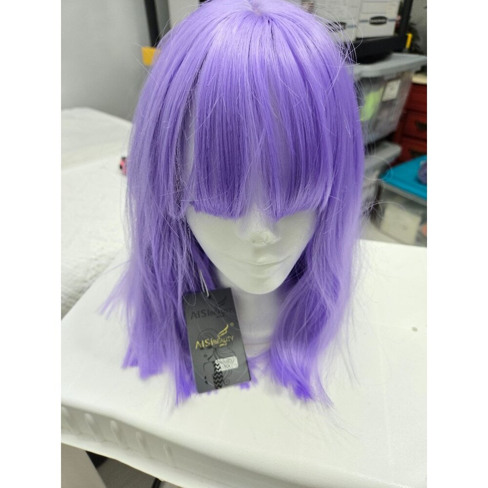Purple Synthetic Wig With Bangs By AISI Beauty